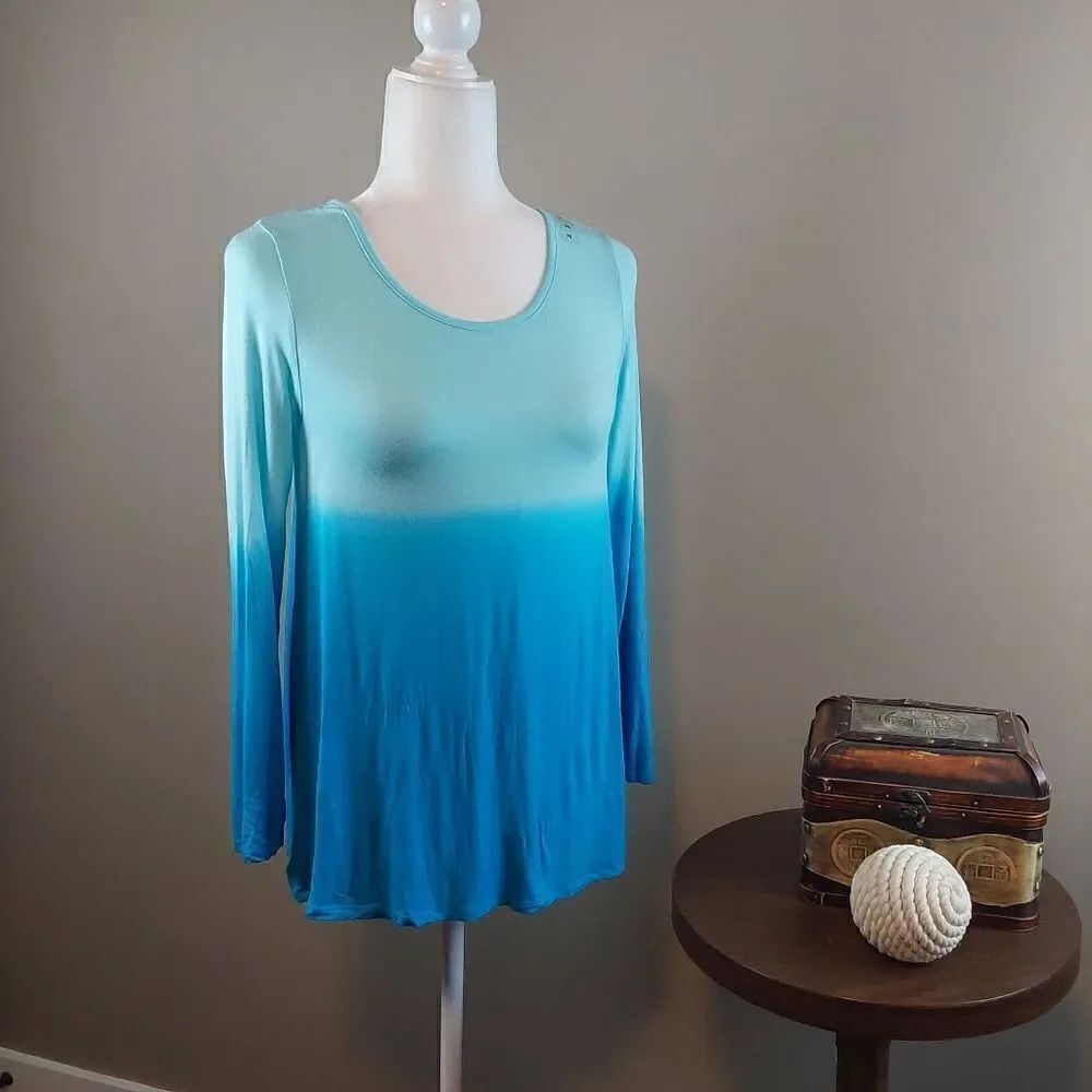 Justice top Turquoise Ombre Sz 14